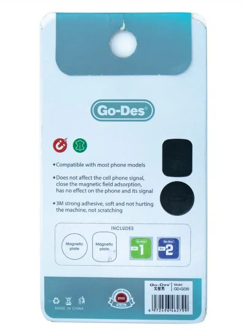 جو-ديز حامل جو-ديس 2 في 1 بلوحة جلدية GD-G030 مغناطيسي للهاتف – قاعدة تثبيت قوية وحامل سيارة للهواتف الذكية - Image 5