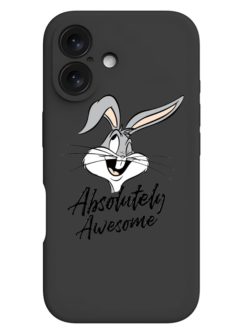 iPhone 16 Black Protective Slim Fit Case Liquid Silicone Cover with Full Body Protection Anti-Scratch Shockproof Case For iPhone - Absolutely Awesome