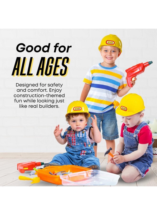 Dress Up America Dress Up America Kids Construction Hard Hat - Adjustable Yellow Helmet for Toddlers - Realistic Play Hat for Costumes & Dress-Up  - Image 5