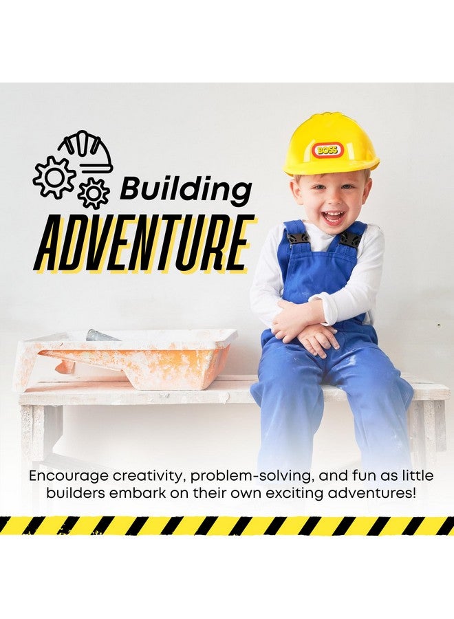 Dress Up America Dress Up America Kids Construction Hard Hat - Adjustable Yellow Helmet for Toddlers - Realistic Play Hat for Costumes & Dress-Up  - Image 4