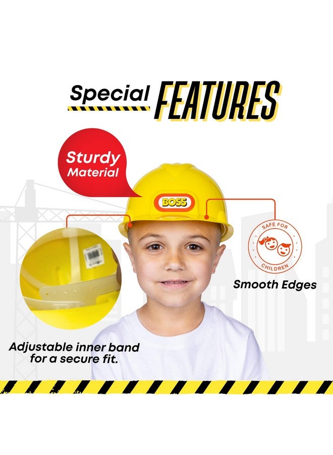 Dress Up America Dress Up America Kids Construction Hard Hat - Adjustable Yellow Helmet for Toddlers - Realistic Play Hat for Costumes & Dress-Up  - Image 2