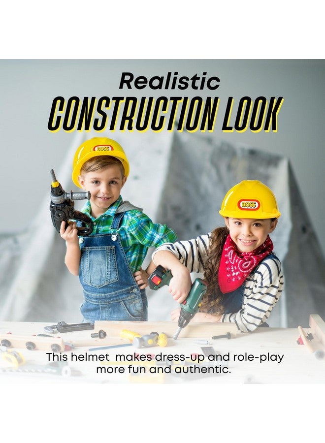 Dress Up America Dress Up America Kids Construction Hard Hat - Adjustable Yellow Helmet for Toddlers - Realistic Play Hat for Costumes & Dress-Up  - Image 3