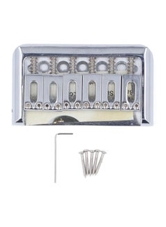 Thoraya Hardtail Bridge with Saddles Metal 6 String Fixed Replacement for Strat Electric Guitar  - Image 1