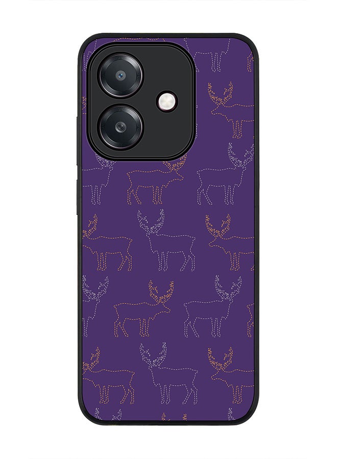 Stylizedd For Oppo A3x 4G / A3 4G Case,Slim fit Camera Protection, Shockproof Thin Phone cover - Purple Moose - Image 1