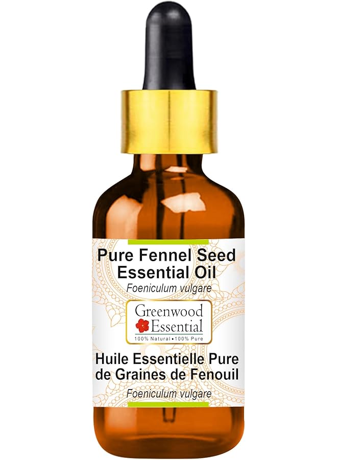 erorex Pure Fennel Seed Essential Oil Foeniculum Vulgare Steam Distilled With Glass Dropper 30Ml 1 Oz - Image 1