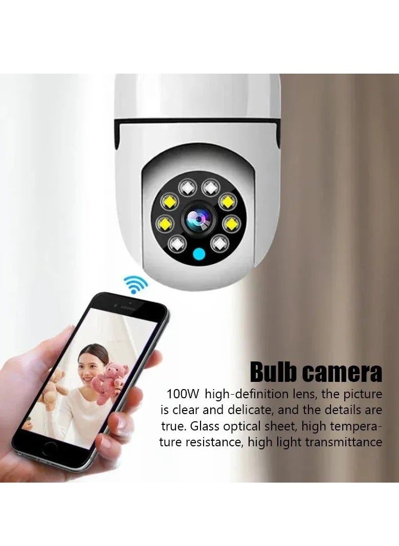 Generic - Wireless Tovnet Wifi Pan Tilt Light Bulb Security Camera 360 Degrees 3.0MP Cam Home Surveillance CCTV Panoramic IP Camera with Night Vision Smart Motion Detection - Image 1