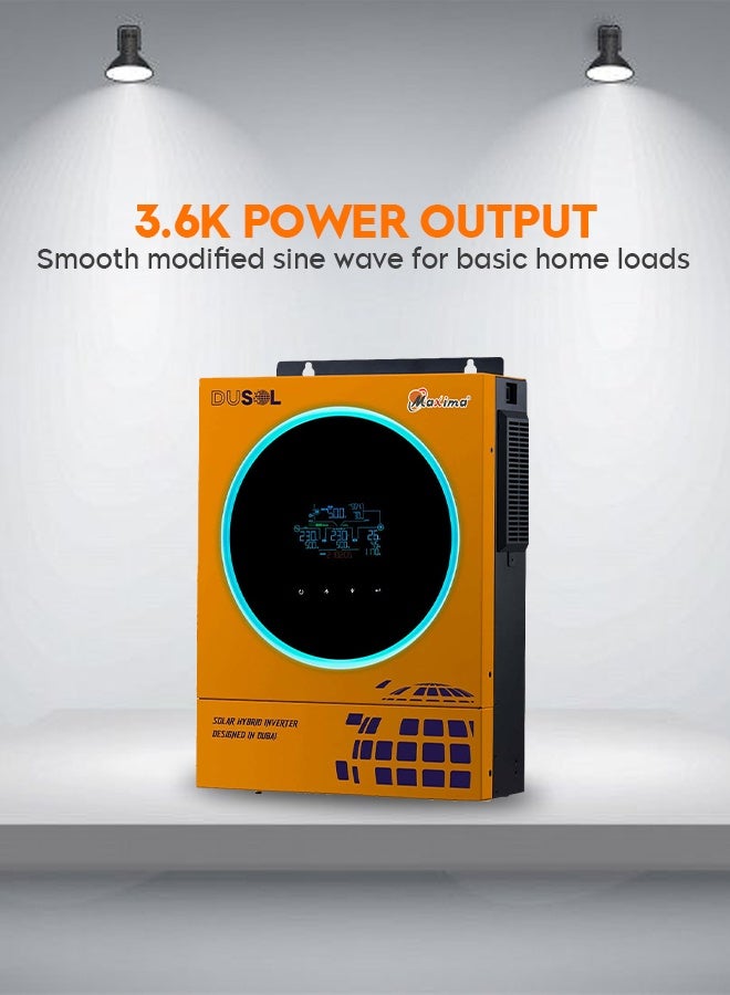 Maxima Dusol Direct 2 Solar 3.6K Inverter – High-Capacity Solar-Compatible Power Backup, Fast & Efficient Energy Management for Home, Office, and Commercial Use - Image 2