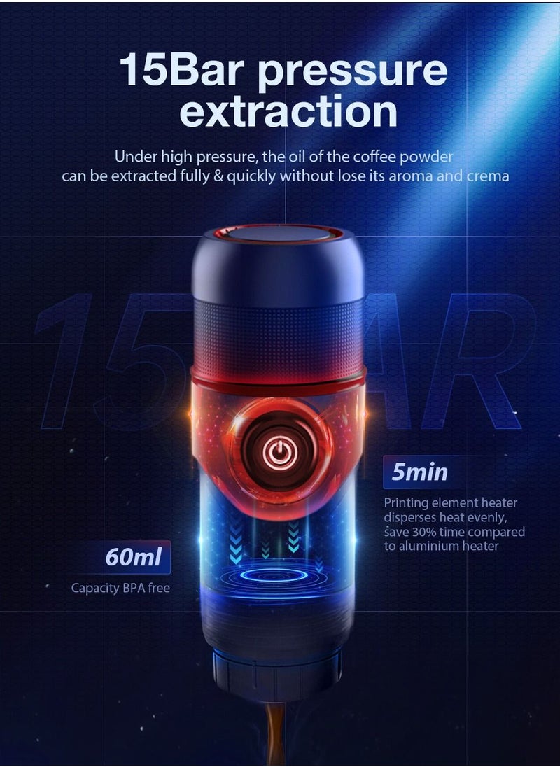 HiBREW Handheld Portable Travel Car Low Power Coffee Maker Usb Cafetera Portatil Portable Coffee Maker 80W  H4-UK-BAG-HOLDER