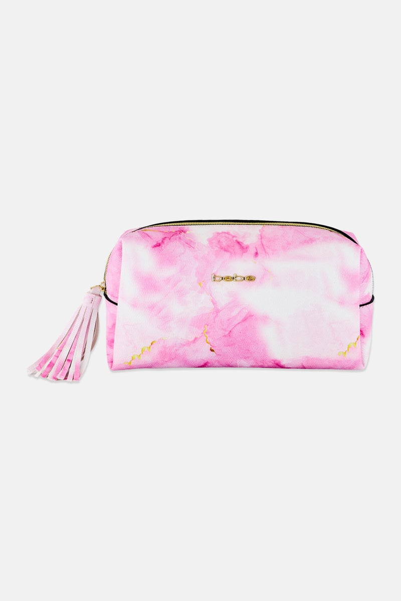 bebe Marble Print Cosmetic Pouch, Multicolor - Image 1
