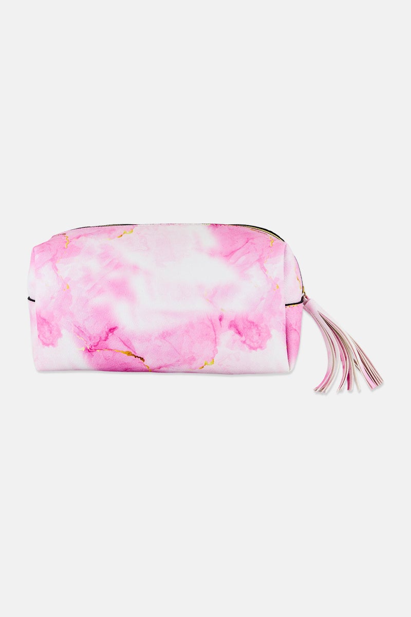 bebe Marble Print Cosmetic Pouch, Multicolor - Image 2