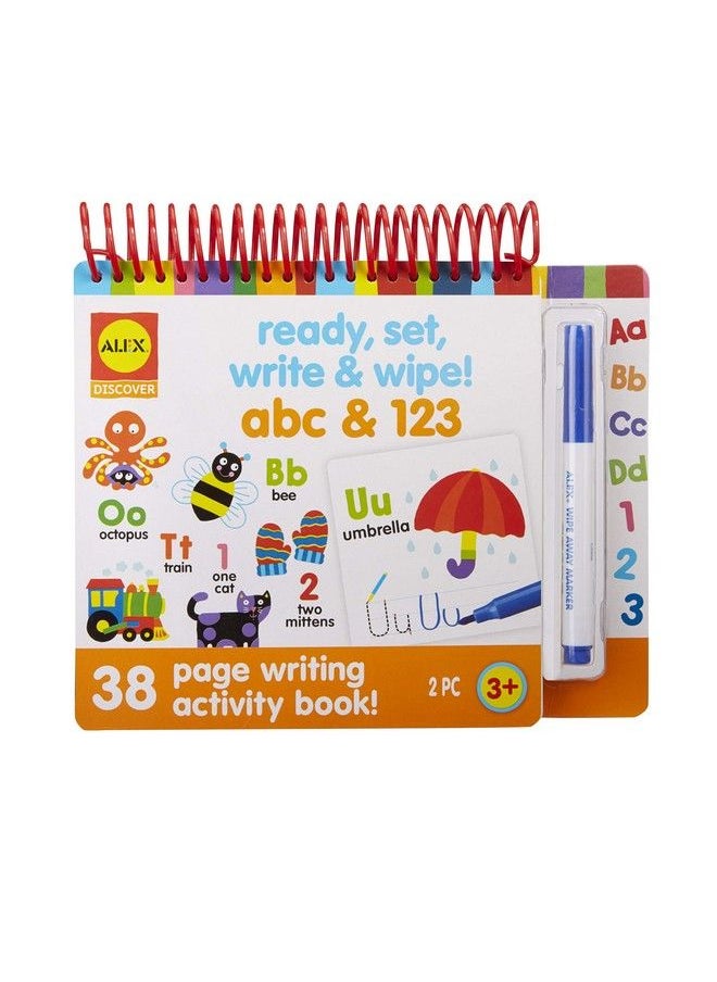 Alex Little Hands Ready Set Write And Wipe! Abc And 123 Kids Toddler Art And Craft Activity, Page Writing Activity Book, Learn Abc And Numbers, Practice Over And Over, For Ages 2 And Up