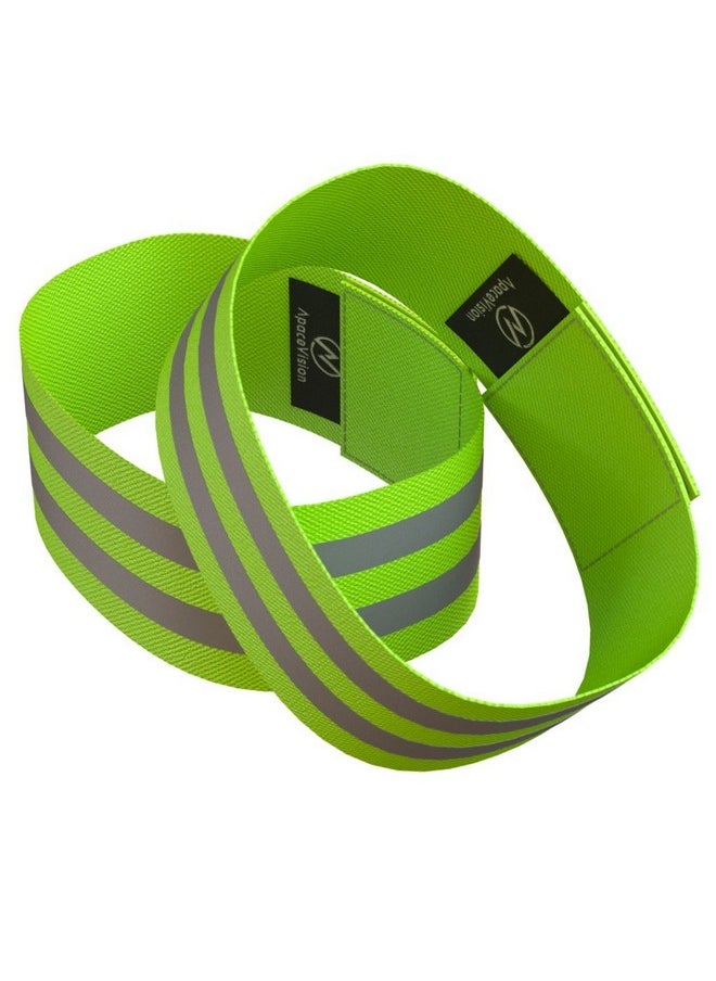 Apace Vision Reflective Ankle Bands (4 Bands/2 Pairs) ; High Visibility And Safety For Jogging/Cycling/Walking Etc ; Work As Wristbands Armband Leg Straps ; Accessories For Sports/Running Gear  - Image 4