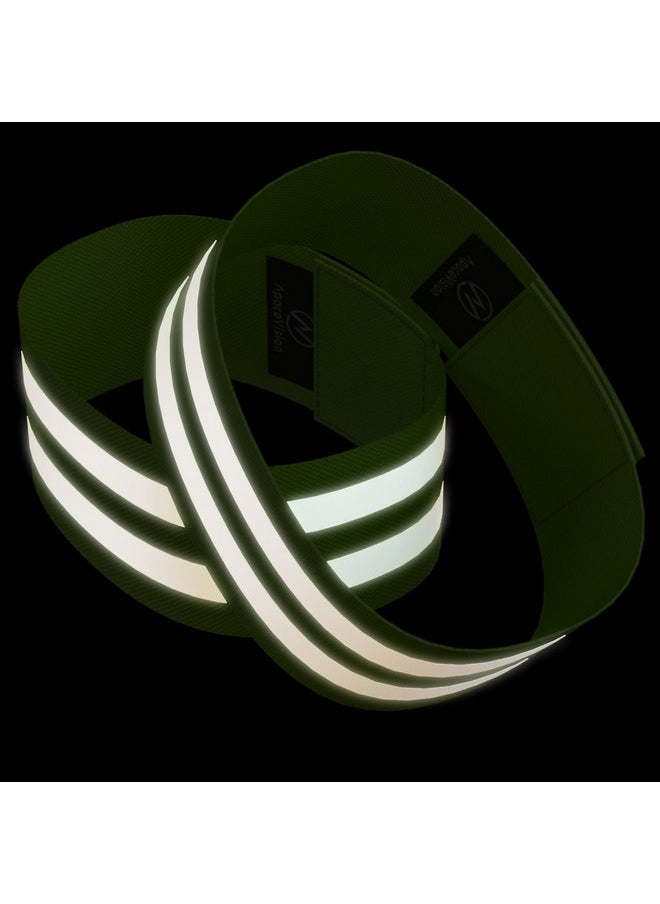 Apace Vision Reflective Ankle Bands (4 Bands/2 Pairs) ; High Visibility And Safety For Jogging/Cycling/Walking Etc ; Work As Wristbands Armband Leg Straps ; Accessories For Sports/Running Gear  - Image 5