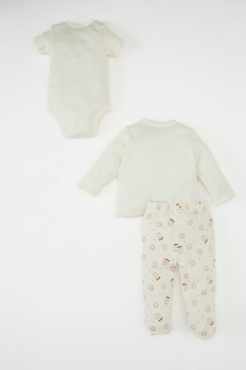 DeFacto Baby Boy Printed 3 Piece Newborn Set - Image 2