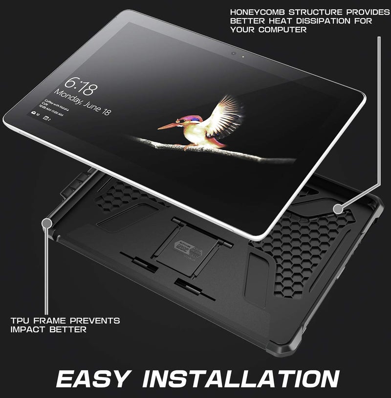 SUPCASE [UB Pro Series] Case for Microsoft Surface Go 4 (2023) / Surface Go 3 (2021) / Surface Go 2 (2020) / Surface Go (2018), Full-Body Kickstand Rugged Protective Case (Black) - Image 5