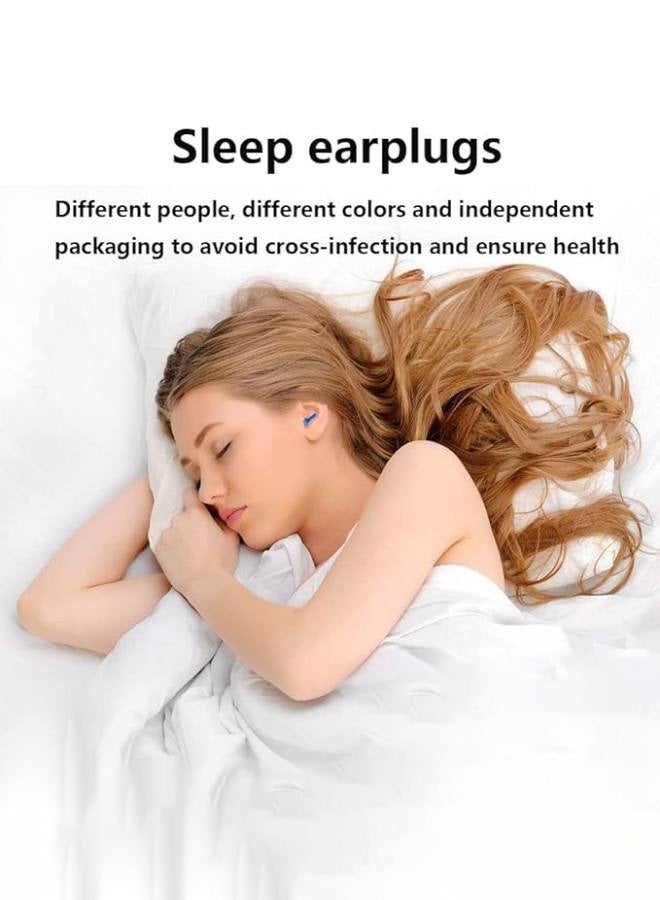 Generic 3 Pairs Swimming Earplugs Reusable Ear Plugs, Waterproof Hypoallergenic Noise Reduction Earplugs for Hearing Protection, Suitable for Sleeping, Snoring, Swimming, Concerts Case Yellow Orange and Light Blue  - Image 3
