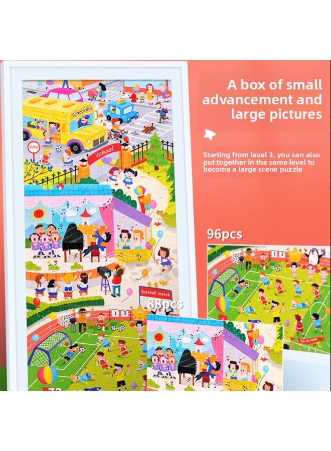 Advanced Jigsaw Puzzle Children's Early Education And Intelligence Development Toys For Primary School Students Dinosaur Traffic Animal Jigsaw Puzzle Manufacturers Wholesale-Color:【First Order】 Traffic Cognition - Image 4