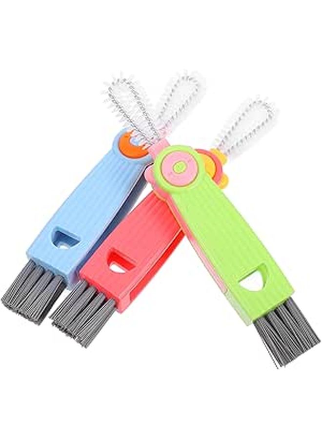 Mini Cleaning Brush Set 3pcs Cup Gap Bottle Scrubbing Tight Space Portable - Image 1
