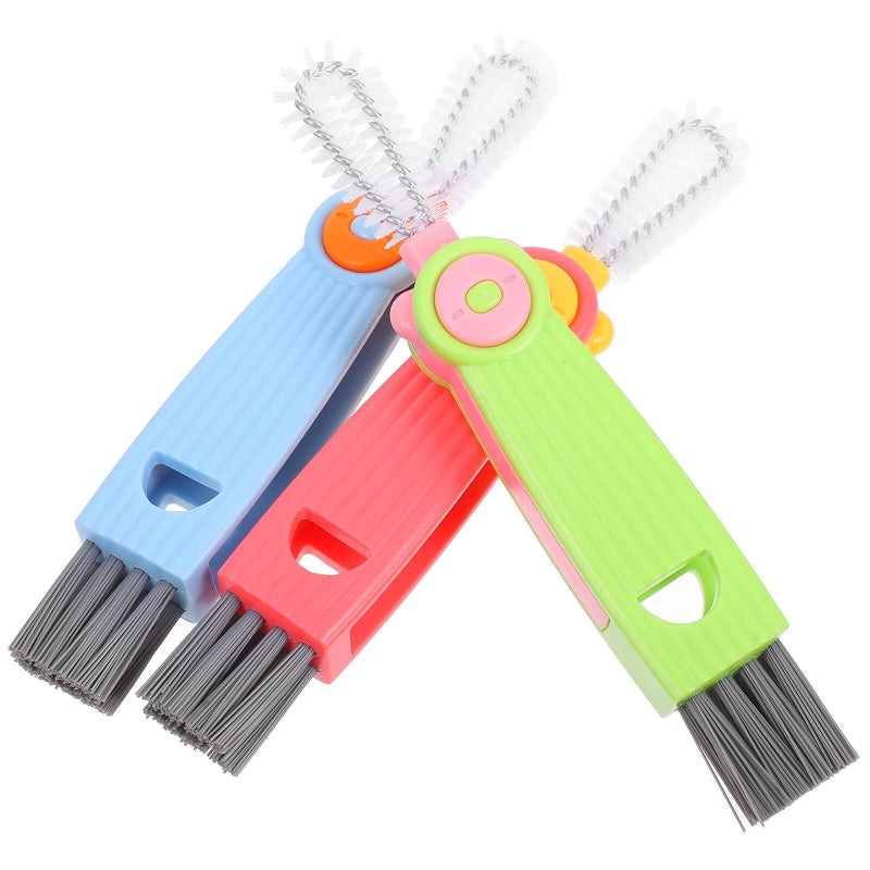 Mini Cleaning Brush Set 3pcs Cup Gap Bottle Scrubbing Tight Space Portable - Image 2