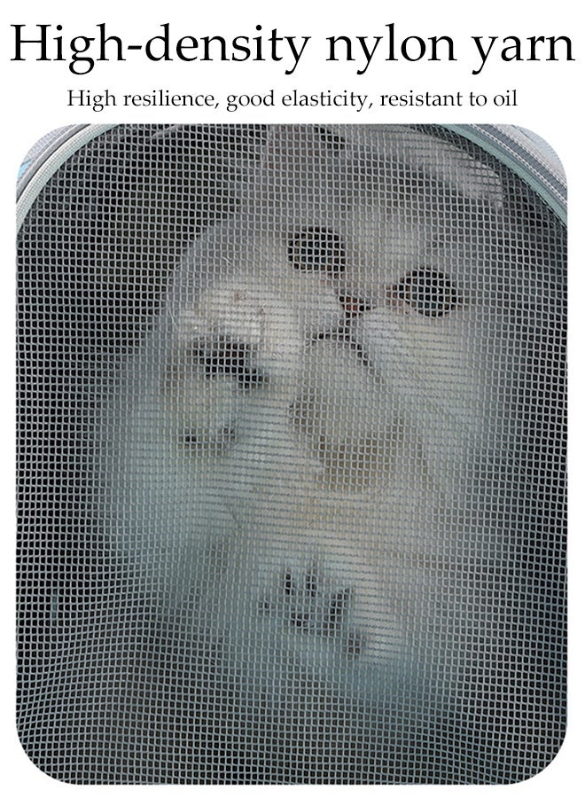 DUNISO حقيبة نقل حيوانات أليفة محمولة قابلة للطي مع حزام كتف قابل للتعديل، حقيبة سفر مريحة وجيدة التهوية للحيوانات الأليفة الصغيرة والمتوسطة مثل القطط. - Image 5