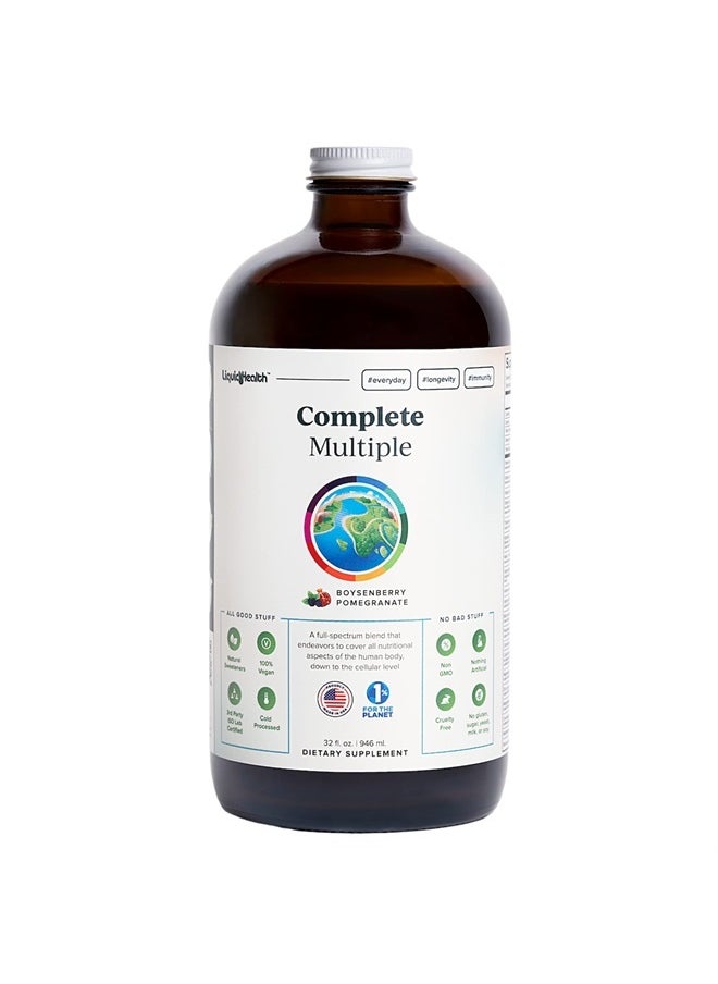LIQUIDHEALTH 32 Oz Liquid Multivitamin for Adult Men & Women - Complete Multiple, Natural Immune Support, Non-GMO, Vegan, Gluten Free, Sugar Free, Minerals, Prebiotic Fiber Vitamins Supplement  - Image 1