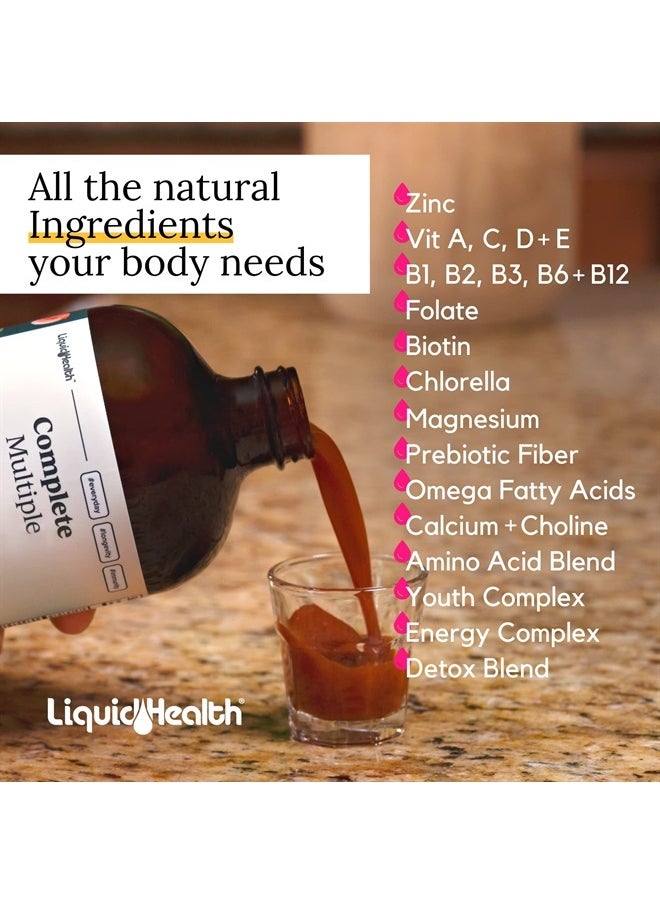 LIQUIDHEALTH 32 Oz Liquid Multivitamin for Adult Men & Women - Complete Multiple, Natural Immune Support, Non-GMO, Vegan, Gluten Free, Sugar Free, Minerals, Prebiotic Fiber Vitamins Supplement  - Image 2