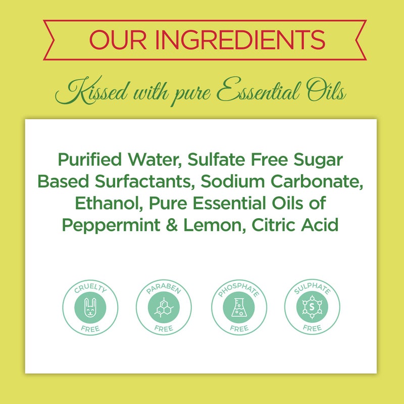 Rebel Green Sparkling Glass Cleaner - Streak Free Glass Cleaner Spray - Natural Glass & Surface Spray for Windows, Mirrors, & More - Scented with Peppermint & Lemon - (32 Ounce Bottles, 4 Pack) - Image 4