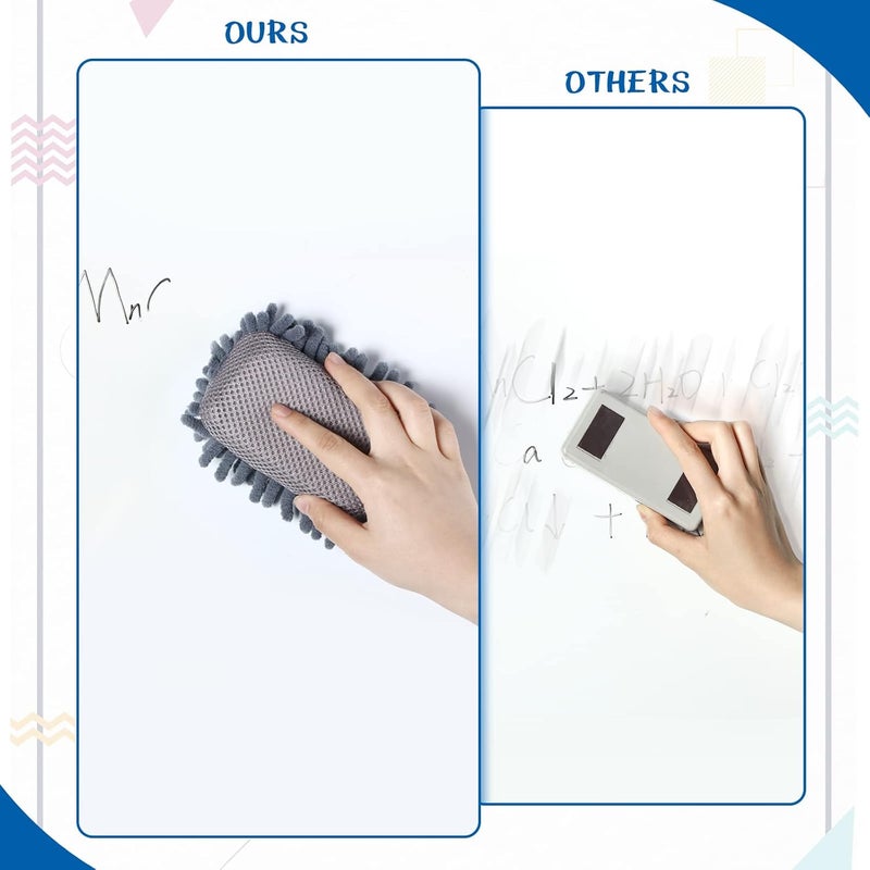 Epakh 12 Pieces Microfiber Shag Whiteboard Eraser Washable Magnetic Board Eraser Dry Chalk Erase Board Eraser for Chalk, Markers, Home, Classroom and Office - Image 3