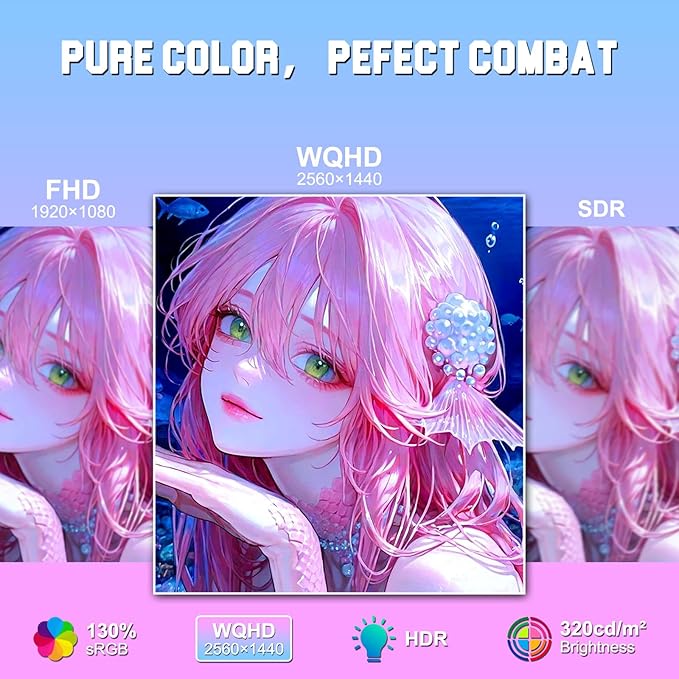 SANSUI 27 Inch WQHD Fast IPS Gaming Monitor 260Hz 1ms AMD FreeSync Premium Black ESA-G27F6Q PRO - Image 4