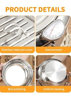 Deep Fryer Pot,2.2L 304 Stainless Steel Tempura Fryer Pan With Temperature Control,Lid,And Oil Drip Drainer Rack For French Fries Shrimp Chicken Wings And Shrimp,20cm - pzsku/Z5FB96A79D0750A26D747Z/45/_/1723278798/f583afdc-53d0-4ac1-b761-eca595344302