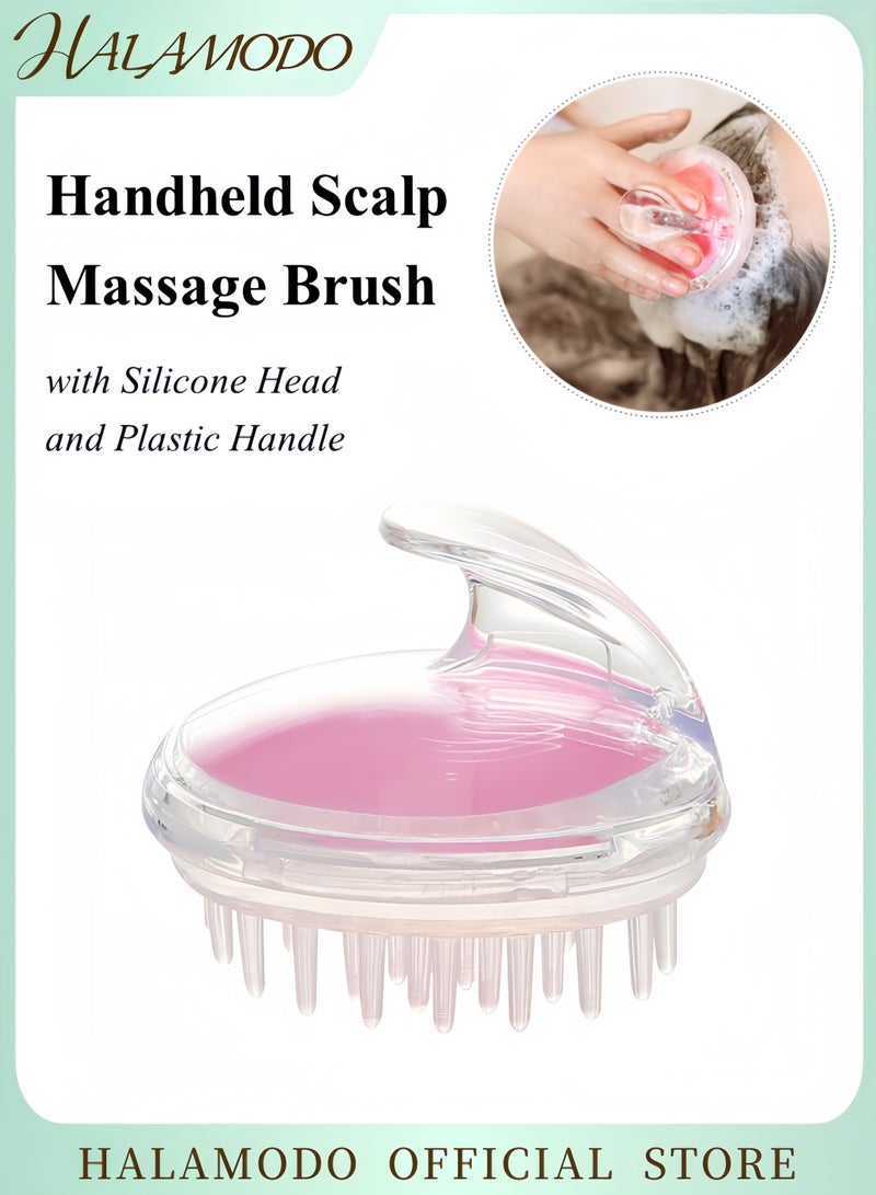 HALAMODO Scalp Massage Brush Shampoo Brush and Scalp Scrubber Hair Exfoliator Brush Comfortable Handheld Scalp Brush with Silicone Head and Durable Plastic Handle Perfect for Women and Men for Scalp Care and Relaxation  - Image 1