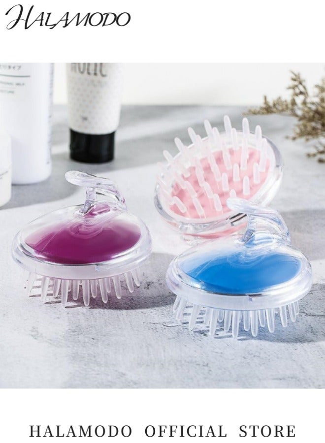 HALAMODO Scalp Massage Brush Shampoo Brush and Scalp Scrubber Hair Exfoliator Brush Comfortable Handheld Scalp Brush with Silicone Head and Durable Plastic Handle Perfect for Women and Men for Scalp Care and Relaxation  - Image 2