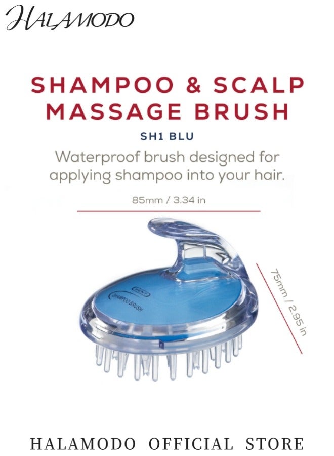 HALAMODO Scalp Massage Brush Shampoo Brush and Scalp Scrubber Hair Exfoliator Brush Comfortable Handheld Scalp Brush with Silicone Head and Durable Plastic Handle Perfect for Women and Men for Scalp Care and Relaxation  - Image 3