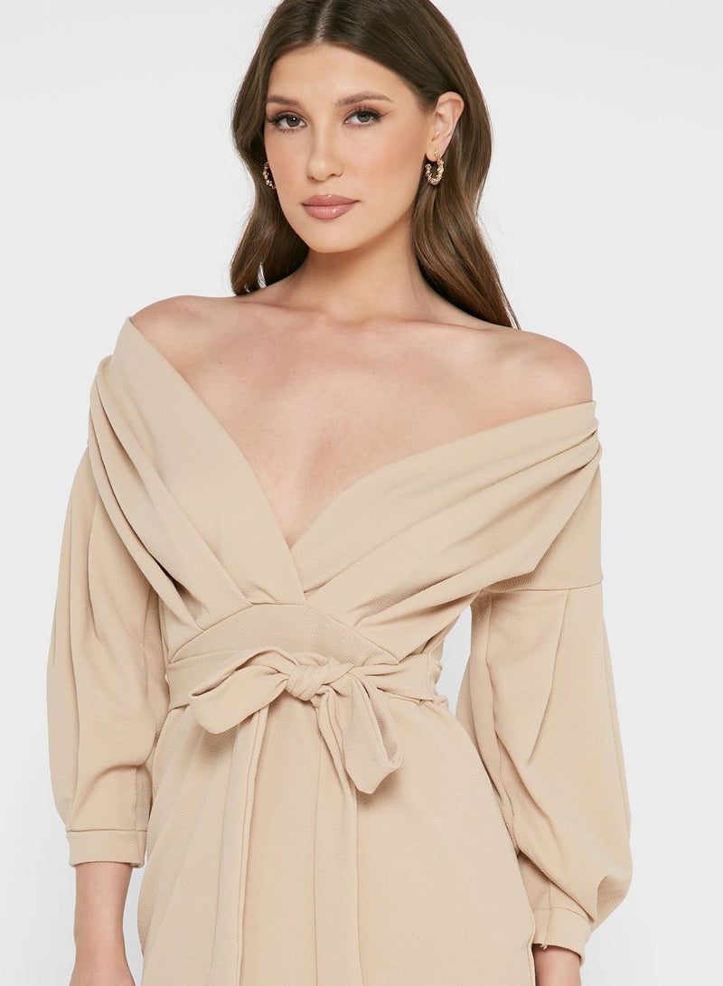 boohoo Bardot Knitted Dress - Image 3