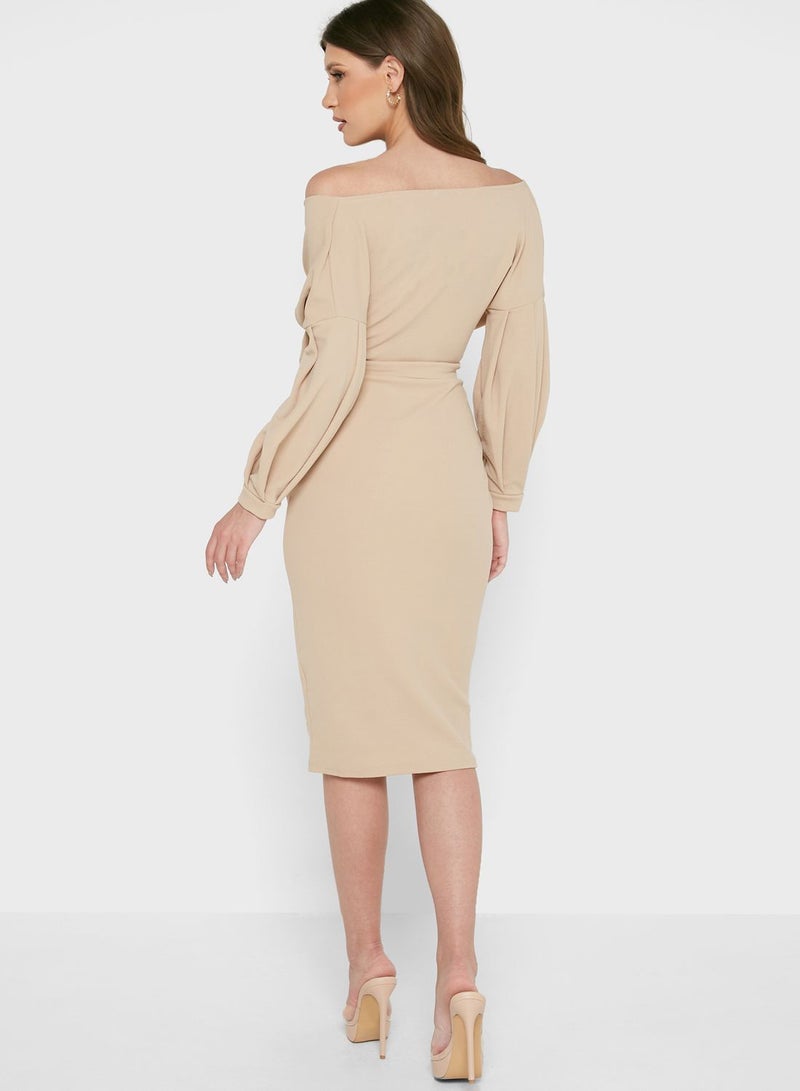 boohoo Bardot Knitted Dress - Image 2