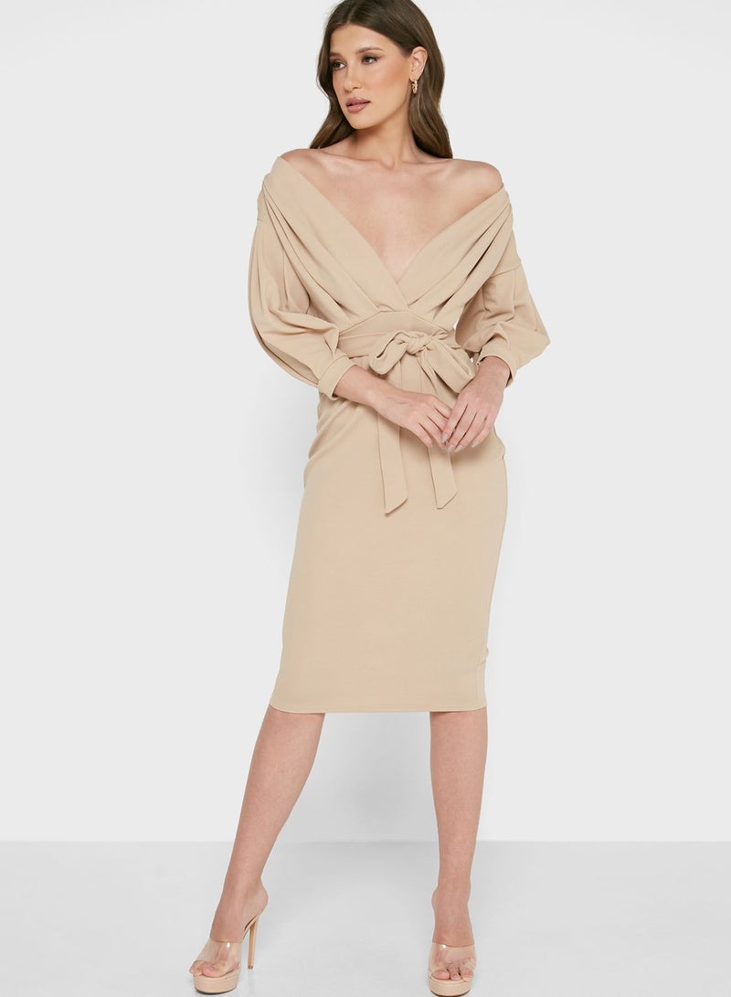 boohoo Bardot Knitted Dress - Image 4