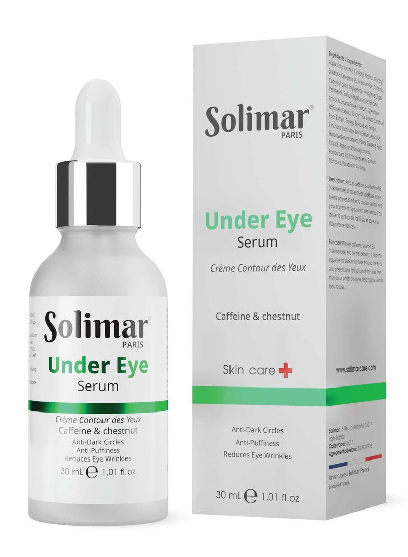 Solimar Paris Under Eye Serum – Reduces Puffiness & Dark Circles, 30ml - Image 2
