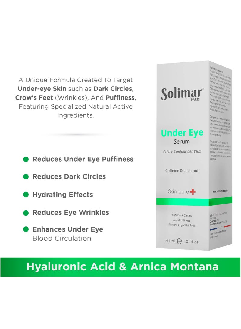 Solimar Paris Under Eye Serum – Reduces Puffiness & Dark Circles, 30ml - Image 5