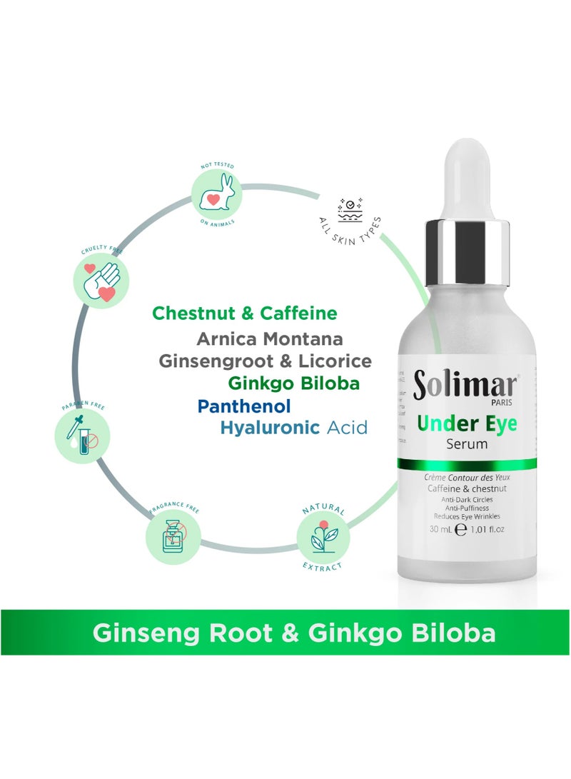 Solimar Paris Under Eye Serum – Reduces Puffiness & Dark Circles, 30ml - Image 4