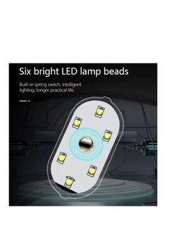 BLUE CORAL Wireless Magnetic Touch Sensor LED Interior Light for Car 7 Colors Magnet Reading Lamp Mini USB Charge Car Foot Ambient Lights  - Image 2