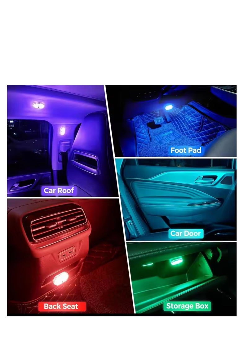BLUE CORAL Wireless Magnetic Touch Sensor LED Interior Light for Car 7 Colors Magnet Reading Lamp Mini USB Charge Car Foot Ambient Lights  - Image 5
