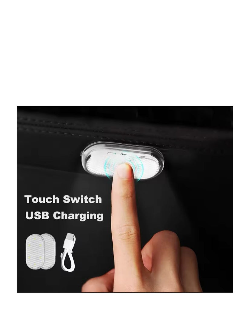 BLUE CORAL Wireless Magnetic Touch Sensor LED Interior Light for Car 7 Colors Magnet Reading Lamp Mini USB Charge Car Foot Ambient Lights  - Image 4