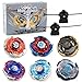 AIBREAY Gyros 6 Pieces Pack Battling Tops Metal Fusion Starter Set with Stickers Two Launchers Gift Idea Toys for Boys Kids Children Age 6 - Image 4