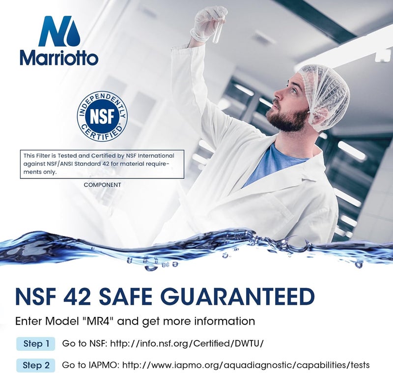 MARRIOTTO فلتر مياه الثلاجة MRW4 متوافق مع EDR3RXD1، 4396841، 4396710، الفلتر 3، 46-9083، 46-9030، 9030، 9083 فلتر مياه الثلاجة | عبوة واحدة - Image 4