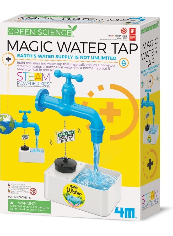 4M Green Science Magic Water Tap – DIY Floating Water Illusion Kit for Kids Ages 5+ – Fun STEM Science Toy That Teaches Water Circulation, Engineering & Optical Illusions – Educational Gift Set | 00-03458 - Image 1