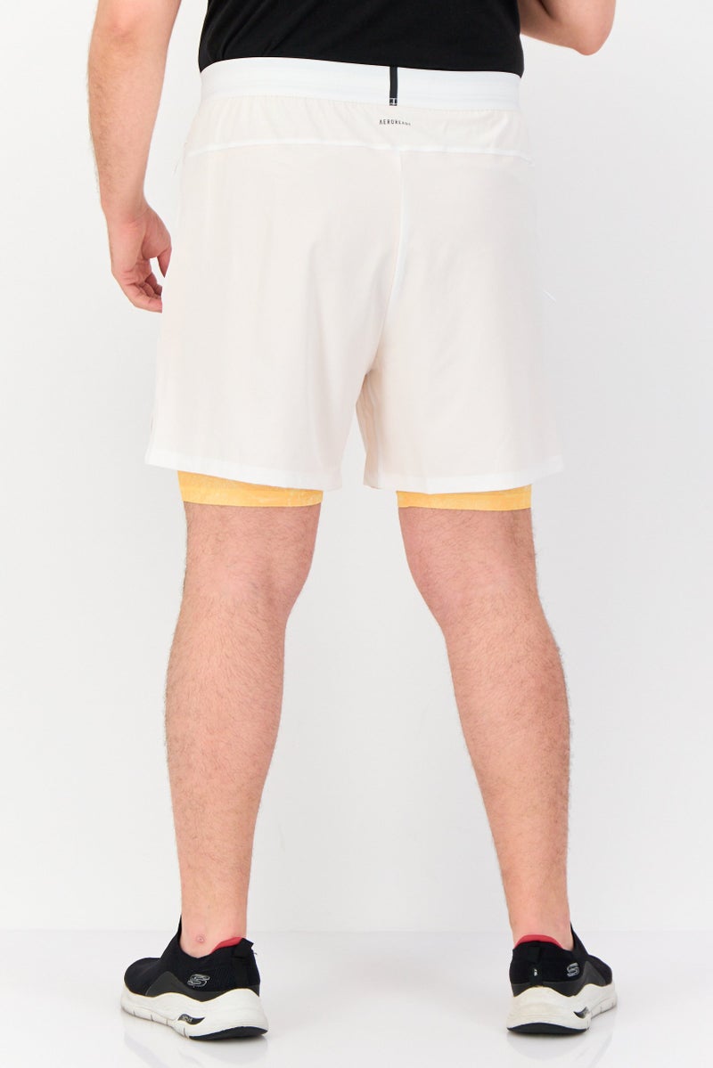 Adidas Men Slim Fit 7 Inseam 2 in 1 Training Shorts, White - Image 4