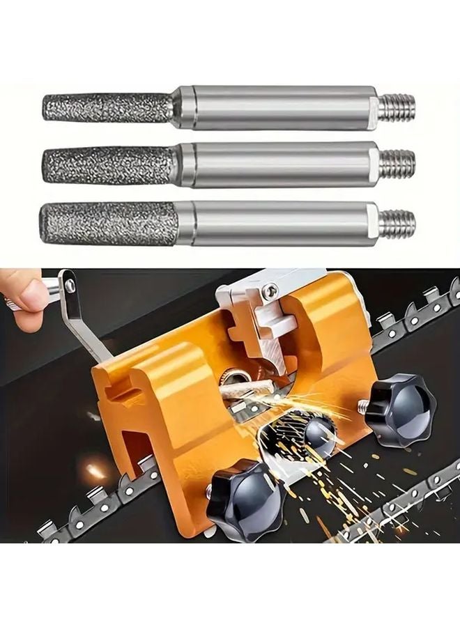 1 Set Diamond Chainsaw File Sharpener Manual Crank Sharpening Tool Durable Metal Portable Handheld Saw Chain Polishing Accessory - Image 5