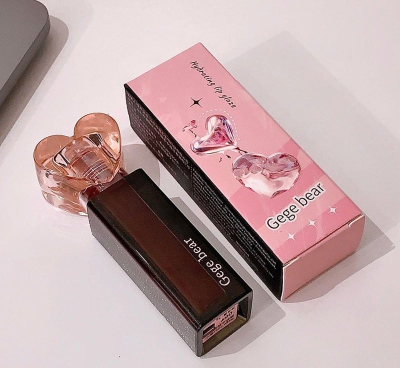 Gege bear Hydrating Lip Glaze Moisturizing Lip Gloss Long Lasting Lip Tint Lightweight Smooth Lip Makeup for Women 06 Tipsy Rum - Image 2