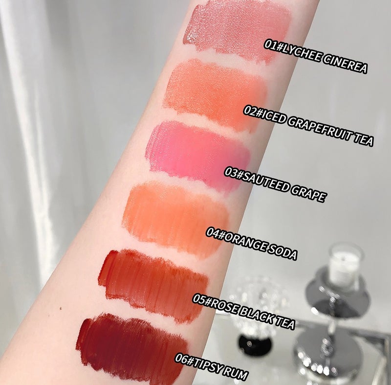Gege bear Hydrating Lip Glaze Moisturizing Lip Gloss Long Lasting Lip Tint Lightweight Smooth Lip Makeup for Women 06 Tipsy Rum - Image 3