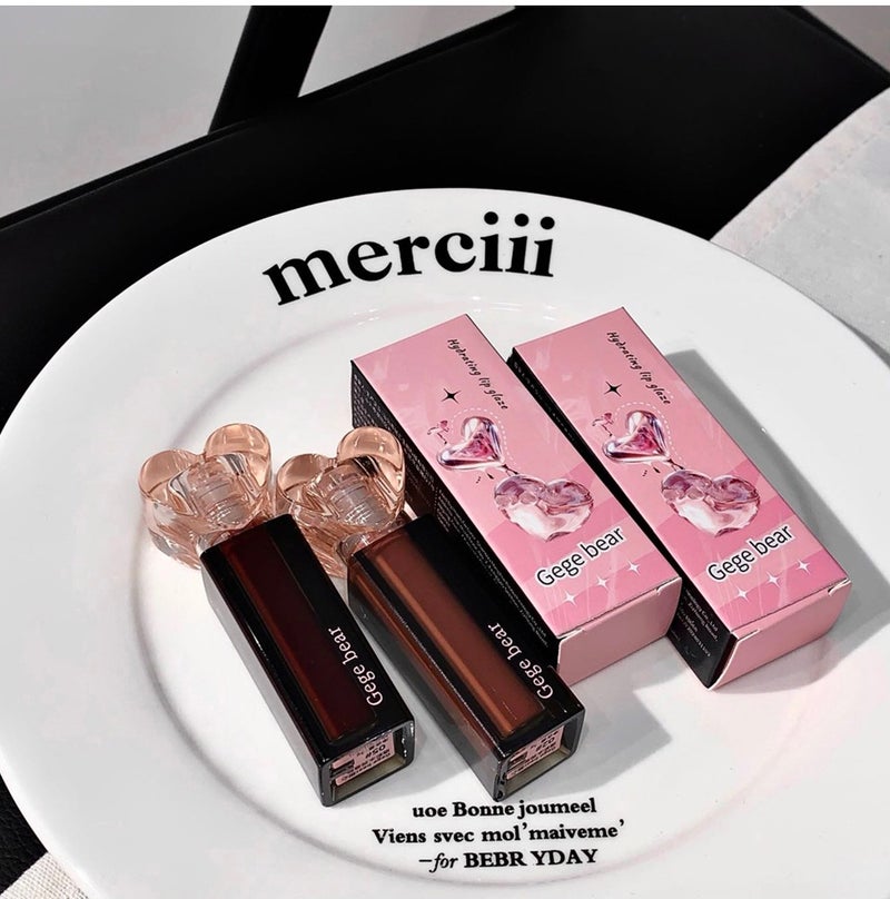 Gege bear Hydrating Lip Glaze Moisturizing Lip Gloss Long Lasting Lip Tint Lightweight Smooth Lip Makeup for Women 06 Tipsy Rum - Image 5